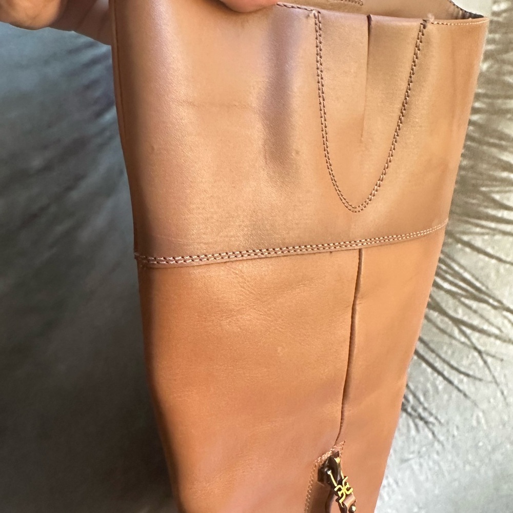 🌸SAM EDELMAN🌸 Drina Ath Whisky Almond Toe Knee High Riding Boots Size: 6 - Picture 13 of 16